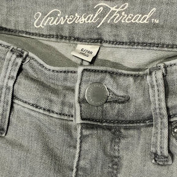 Universal Thread Womens Size 6 Light Gray High-Rise Skinny Jeans - Picture 5 of 11